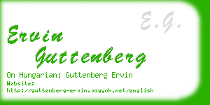 ervin guttenberg business card